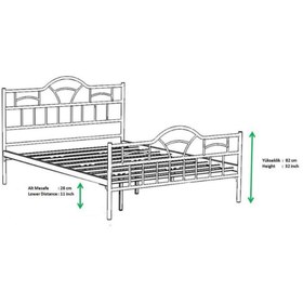 Resim Mobilya Dükkanım Bodrum Metal Karyola 140x190 ARM095 