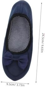 Resim SOIMISS Terlik Kadın Seyahat Bale Ayakkabıları Katlanır Terlik Sessiz Alt Pamuklu Mokasen Bayan Daireler Katlanabilir Bale Daireler Bayan Çorapları Eğlence Ayakkabıları Katlamak Bayanlar 