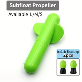 Resim 1 adet Balıkçılık Propelleri Subfloat Balıkçılık Yüzeri Dahili Zil Boncuk Boyutu L/M/S Yeşil Balıkçılık Terminal Tackle Ekipmanları için 