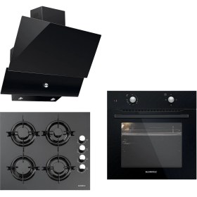 Resim Kumtel Black Still Button Ankastre Set ( A6 S2/B66-S2 Fırın - Ko-40 Tahdf Ocak - KO-830 Davlumbaz ) 