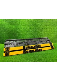 Resim Transformers Bumblebee Sarı 3d Kabrtmalı Pleksi Araba Plakalığı 1 Takım 