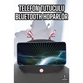 Resim Yeni Nesil Akıllı Hoparlör Telefon Tutacağı Uzun Pil Ömrü Yüksek Ses Kaliteli 