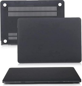 Resim Coverzone Macbook Pro 14.2'' ile Uyumlu A2242 Üst Alt Tam Kapatan Şeffaf Buzlu Kristal Fluently Kapak Siyah 