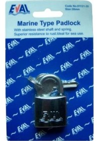 Resim Paslanmaz Krom Asma Kilit. Eval Marka. 30X48Mm 