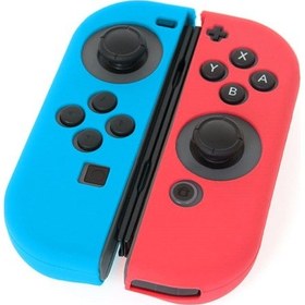 Resim Beboncool Nintendo Switch Oled Joy Con Silikon Kılıf Kırmızı - Mavi 