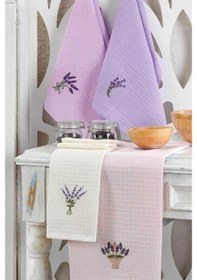 Resim 6 Parça Mutfak Kurulama Bezi 30 X 50 Cm Lavender Flower Çok Renkli 