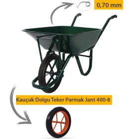 Resim Kanat Toros Afrika Kauçuk Dolgu Parmak Jant Teker Demonte El Arabası 0.70 mm Sac 