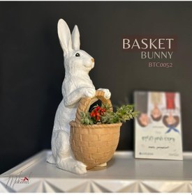 Resim Gülümseyen Tavşan Heykeli Figür Dekoratif Obje Ve Biblo Masa Deko 