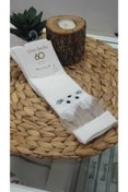 Resim Goo Socks Kedicik Desenli Diz Altı Çocuk Çorap Beyaz 