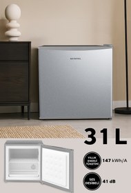 Resim KUMTEL 31L Mini Dondurucu Silver HFR-50SL 