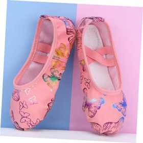 Resim 2 Yumuşak Jimnastik Ayakkabıları Kızlar Bale Terliği Çocuk Dans Ayakkabıları Yumuşak Taban Bale Ayakkabısı Kanvas Bale Ayakkabıları Tabanlar Çocuklar Sivri Ayakkabılar Rahat 