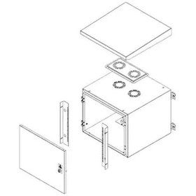 Resim Ager 12u 600x600mm Ip66 / Ip55 Dış Ortam Duvar Tipi Kabinet Ag-ob12u6060b2 