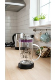 Resim French Press - Filtre Kahve Ve Bitki Çayı Demliği 600 Ml Siyah Çok Renkli 