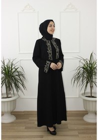 Resim Modabanuda Şule Abaya Ferace Siyah 