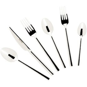 Resim Tnt-8695835275734-rıver D36-004-01-36 Parça Dublın Paslanmaz Çelik Çatal Bıçak Kaşık Takımı Gri 