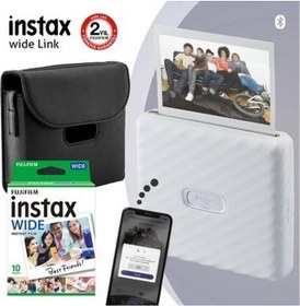 Resim Instax Wide Link Beyaz Akıllı Yazıcı + Çantalı 