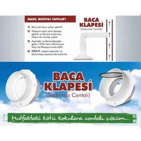 Resim Baca Klape Aspiratör Ve Davlumbaz Bacası İçin Kokumatik 