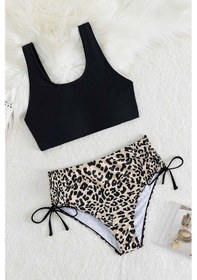 Resim Angelsin Leopar Yanlardan Büzgü Ayarlama Detaylı Bikini Altı 001 