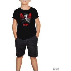 Resim Dexter Blood Wings Siyah Çocuk Tişört Siyah 
