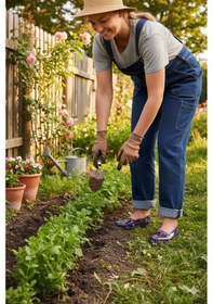 Resim Zenne Çiçekli Bahçe Ve Tarım Kadın Ayakkabısı 36-40 Mürdüm Mürdüm 