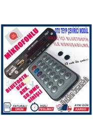 Resim Class Megan 3 Uyumlu Bluetoothlu Oto Teyp Usb/sd Çevirici Aux Kumandalı 12v Mikrofonlu Araç Içi Görüş 