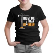 Resim Lord T-Shirt Trust Me I'm An Engineer - Vehicle Siyah Çocuk Tshirt 