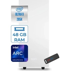 Resim Zetta Minix H210 Intel Core Ultra 9 285K 48GB (6400MHZ) Ddr5 512GB SSD Intel Arc Grafik Freedos 500W Kompakt Is Bilgisayari ZETM285KH21009 