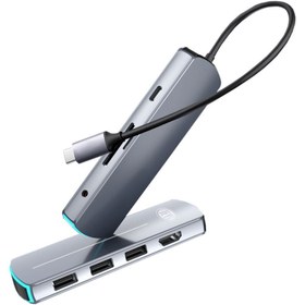 Resim JEYI Type-c To (4K/60HZ 3XUSB 3.0 TF/MİCROSD 3.5MM USB PD 60W) 8in1 Hub Çevirici Adaptör 