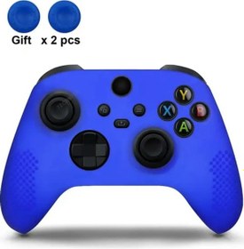 Resim Gateesat Xbox Series X/s Kontrolcü Kılıfı Mavi Silikon Koruma Kapağı Parmak Tutucu Ve Çubuk Kılıfı 
