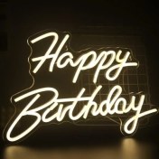 Resim Happy Bırthday Yazılı Neon LED 