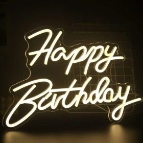 Resim Happy Bırthday Yazılı Neon LED 