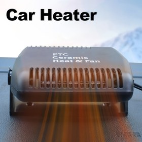 Resim 12V Hızlı Isıtma Taşınabilir Araba Isıtıcısı ve Buharlaştırıcı - Çift Modlu, Sigara Çakmak Gücüyle Çalışan, Isıtmalı ve Fanlı Hızlı Isınma için Uygun, Çoğu Araçlara Uyar, Kış Seyahatleri ve Kamp için İdeal 