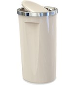 Resim Primanova Lenox Plastik Bej Çöp Kovası 35 Litre Döner Kapaklı Bej 
