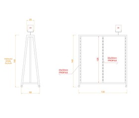 Resim ST1 Stand - siyah / siyah 