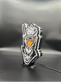 Resim ULUFORM Naruto Temalı LED Masa Lambası, Dekoratif Aydınlatma, 3D Baskı, Siyah 