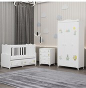 Resim Elegant Yıldız 3 Bebek Odası Takımı - Ayıcık Beyaz 