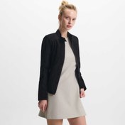 Resim Siyah Deri Kadın Deri Ceket - K24IDM320434-Q7I 