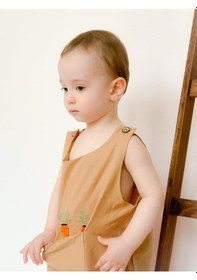 Resim Miababy Nakışlı Yazlık Efil Tulum Kahverengi 