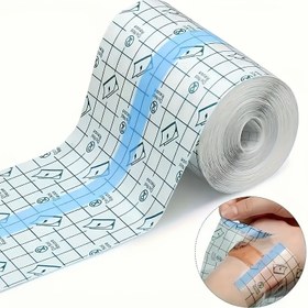 Resim 1 Rulo Beyaz Su Geçirmez Şeffaf Bant Rulosu, PU Malzeme, Kokusuz, Kullanımı ve Sökülmesi Kolay, Çok Fonksiyonlu, Yüzme, Duş, Dövme Koruması İçin Evrensel Kullanımla 
