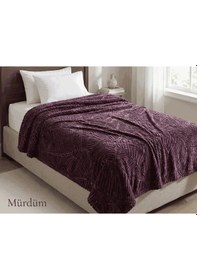 Resim Merinos Elegans Çift Kişilik Battaniye Mürdüm Mürdüm 