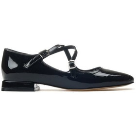 Resim Yaşar Kaşlı Kadın Günlük Babet Ayakkabı 25y Ykş.8264 Z Siyah Rugan Siyah Rugan 