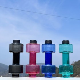 Resim Yazlık Dış Mekan Küçük 550ml Dambıl Su Şişesi, Spor Plastik Bardak Öğrenci İçin 