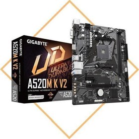 Resim A520M-K V2 Ddr4 5100Mhz Pci-E Gen3 M.2 Usb 3.2 Vga Hdmi Matx Am4 Anakart Gigabyte