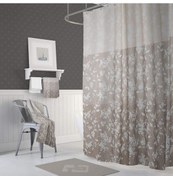 Resim Zethome Jackline Banyo Duş Perdesi 4247 Kahve Tek Kanat 1X120X200 Kahverengi 