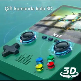 Resim qasul X6 4K HD çıkışı 10000 3D oyunları 16GB Mini küçük kutu TV oyun konsolu Retro Video oyunu konsolları 