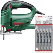 Resim Bosch Pst 650 Compact 500 Watt Dekupaj Testere Makinası Dekopaj + 5 Adet T144d Ahşap Testere Bıçağı 
