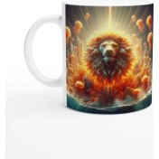 Resim Aslan Burcu Baskılı Kahve Kupası - Astral Denizaltı Dünyası Vs3 