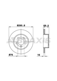 Resim Braxis Ae0595 Arka Fren Disk Aynası Daily Iı 09 02-daily Iıı 05 06- 2996027 