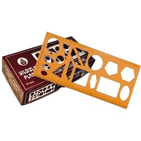 Resim Yıldızlar 040 Geometrik Şablon Cetvelli 25 CM 24'lü Sarı 