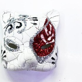 Resim Nessiworld Kırmızı Renk İşlemeli Seramik Malzemeden İmal Venedik Kedi Model Magnet 